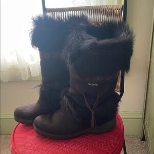 Tecnica Women's Black Faux-Fur Winter Boots